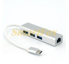 Адаптер Type-C/LAN (зі шнуром) + 3Port USB