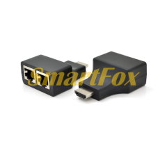Одноканальний пасивний подовжувач HDMI сигналу UTP кабелю по двох витих парах. Дальність передачі: -30метрів, 720P-cat5e, 1080Р-cat6e