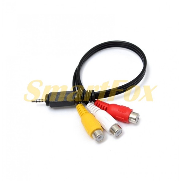 Адаптер (переходник) 3,5 мм Mini AV M/3RCA F (M/F Audio Video Cable Stereo Jack Adapter Cord)