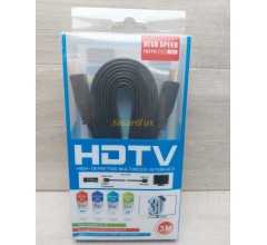 Кабель видео HDMI/HDMI плоский (3 м) (блистер)