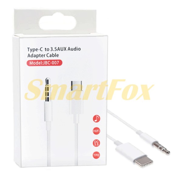 Кабель аудіо Type-C/3.5 AUX JBC-007 Audio Adapter Cable 1м