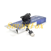 Магнітний кабель USB/Lightning PiPo, 2m, 2А, тканинне обплетення, броньований, знімач, Black - Фото №1