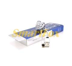 Магнітний кабель USB/Lightning PiPo, 2m, 2А, тканинна обплетення, броньований, знімач, Silver