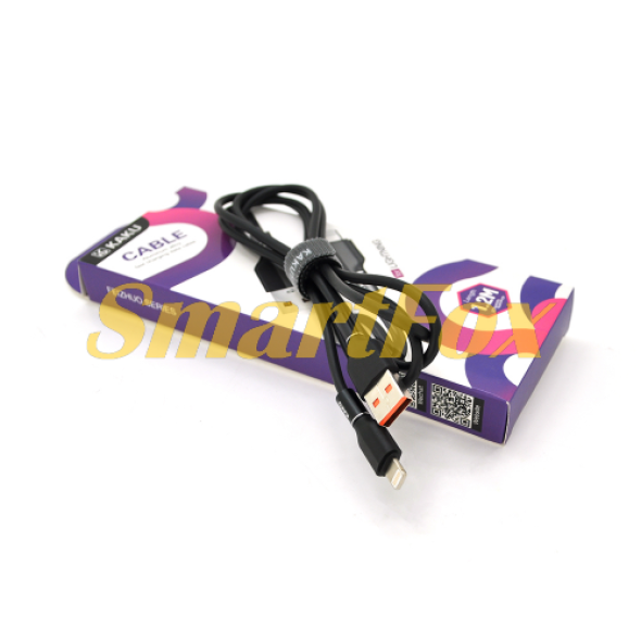 USB кабель iKAKU KSC-452 FEIZHUO Lightning, Black, 1,2 м, 3,2А