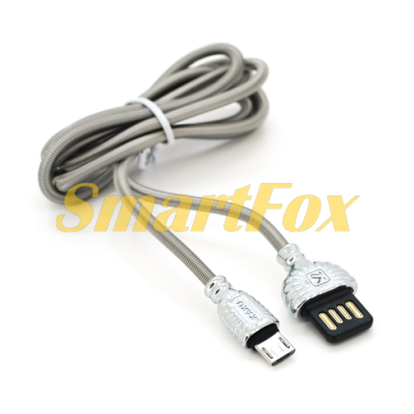 USB кабель iKAKU XO Mirco, Silver, длина 1м, 2,8А