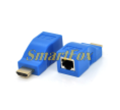 Одноканальний пасивний подовжувач HDMI сигналу UTP кабелю по одній кручений парі. Дальність передачі: до 30метрів, 1080Р-cat6e