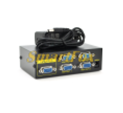 Активний спліттер VGA сигналу KV-FJ1504A (VGA2004) 150MHz 4 Port, DC5V/2A, Black