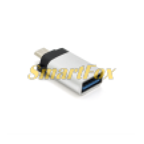 Переходник VEGGIEG TC-113 USB3.0(AF) OTG => microUSB(M), Silver