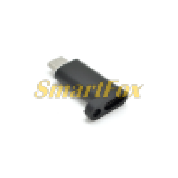 Адаптер (переходник) VEGGIEG TC-102 Type-C(F) / Micro-USB(M), черный