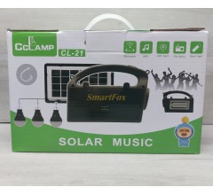 Портативная солнечная станция CcLamp CL-21 овещение+радио+3 лампочки+power bank