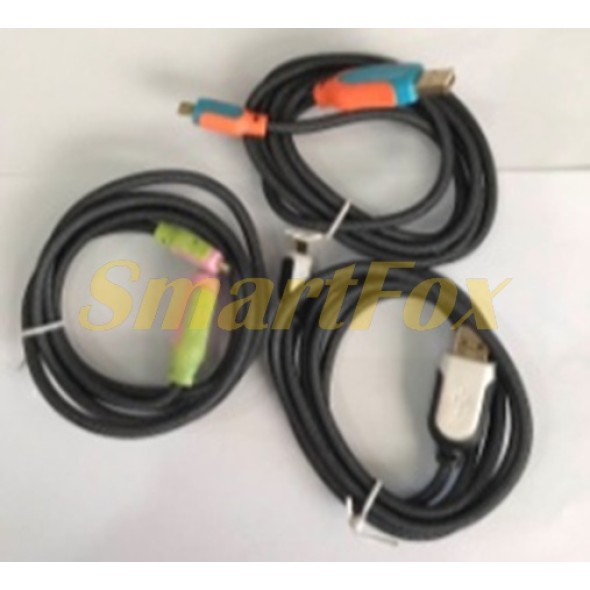 USB кабель сітка (1,5 м) microUSB (V8)