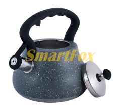 Чайник Kamille Сірий 2,7л із нержавіючої сталі зі свистком та нейлоновою ручкою KM-1091