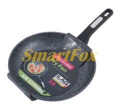 Сковорода Kamille 28см з антипригарним покриттям чорний мармур з алюмінію для індукції та газу KM-5