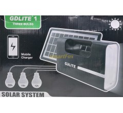 Портативна сонячна станція GDLite GD-1 освітлення+ лампочки+power bank