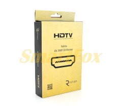 Кабель видео HDMI/HDMI Premium PL-HD347 HDMI 19+1, Ultra HD 4Kx2K, 2160P, 3.0m, v2,0, OD-6.0mm, с фильтром,  круглый Black