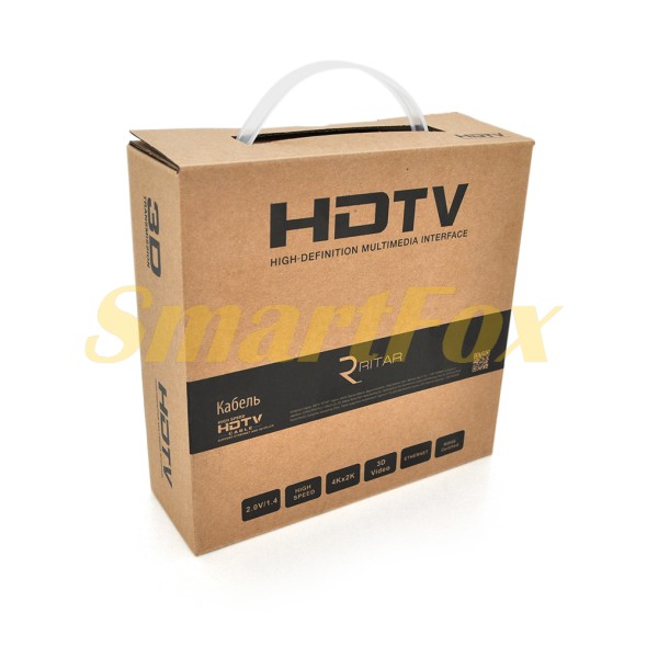 Кабель відео HDMI/HDMI Premium PL-HD348 HDMI Ultra HD 4K, 1080P, 10.0m, v1,4, OD-8.0mm, з фільтром, круглий Black