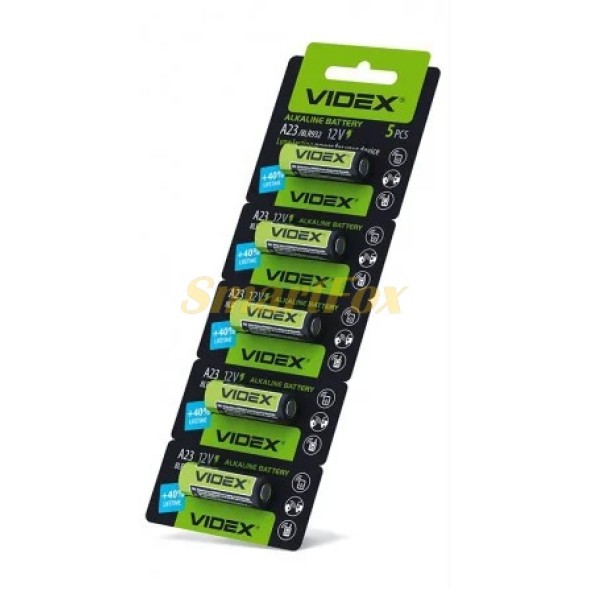 Батарейка VIDEX ALKALINE 12V 27A/8LR732 (цена за 1шт, продажа упаковкой 5шт)
