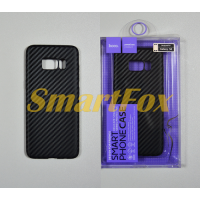 Hoco Чехол под карбон силиконовый Delicate shadow series protective case for Galaxy S8 black - Фото №1