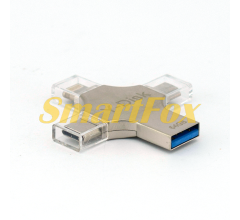 Флеш пам'ять 3 в 1 64 Gb Micro USB/Lightning/TYPE-C