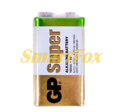 Батарейка щелочная GP SUPER ALKALINE 1604AEB-5S1, 9V, крона, 6LF22 цена за 1шт