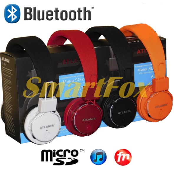 Наушники беспроводные Bluetooth AT-7611 (MP3+FM)