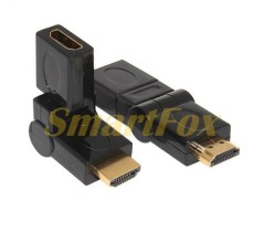 Адаптер (переходник) HDMI M/F уголок вращающийся на 180 градусов