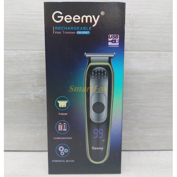 Машинка для стрижки Geemy GM-6667 USB (беспроводная)