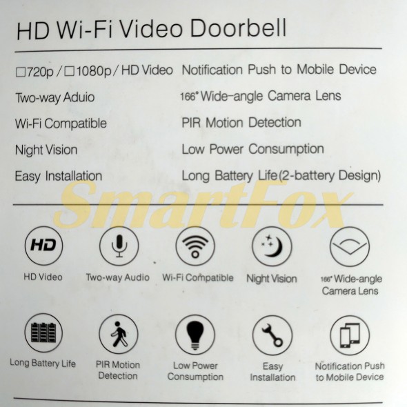 Домофон Doorbell HD Wi-Fi