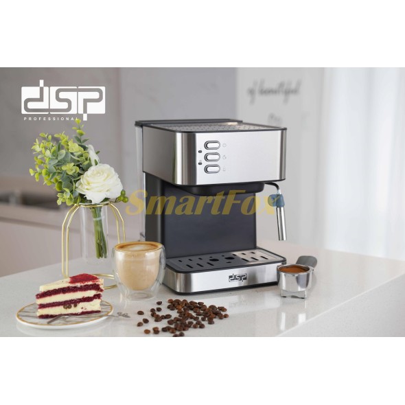 Кавомашина напівавтоматична DSP KA3028 Espresso Coffee Maker з капучинатором 1,6л 850Bт