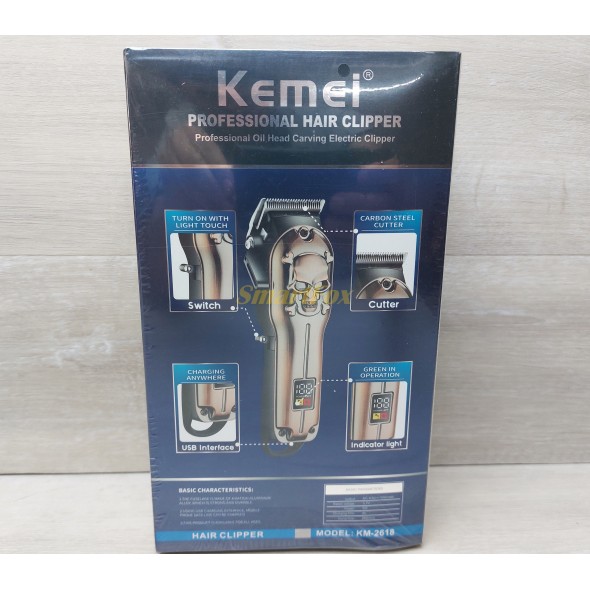 Машинка для стрижки Kemei KM-2618 (беспроводная)