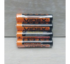 Батарейка VIDEX 1.5V АAA R03P (цена за 1шт, продажа упаковкой 4шт)