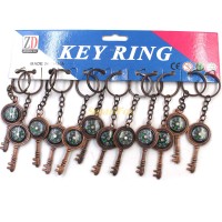 Брелок метал "Ключ компас" 2555 (продажа по 12шт, цена за единицу) - Фото №1