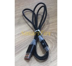 USB кабель microUSB (V8) светящийся Черный (1 м)