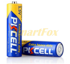 Батарейка солевая PKCELL 1.5V AA/R6, 2 штуки в блистере, цена за блистер