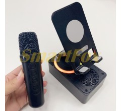 Портативна колонка Bluetooth K-18 підставка/2 мікрофони/підсвічування