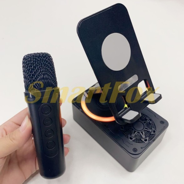 Портативная колонка Bluetooth K-18 подставка/2 микрофона/подсветка