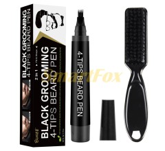 Black grooming 4-tips beard pen триммер карандаш для бороды