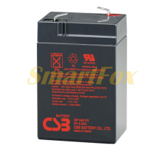 Аккумуляторная батарея CSB GP645, 6V 4.5Ah (70 х 47 х 105 (110) )