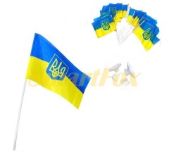 Флаг Украины 14х21см (продажа по 12шт, цена за единицу)