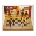 Шахматы 3 в 1 бамбук (34 х 34 см) NS-596