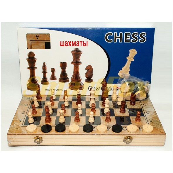 Шахматы + шашки + нарды (40 х 40 см) NS-589