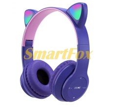 Наушники беспроводные Bluetooth УШКИ P47M LED (Фиолетовый)