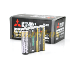 Батарейка Super Heavy Duty MITSUBISHI 1.5V AA/R6PU, 4 шт. в упаковці, ціна за упаковку