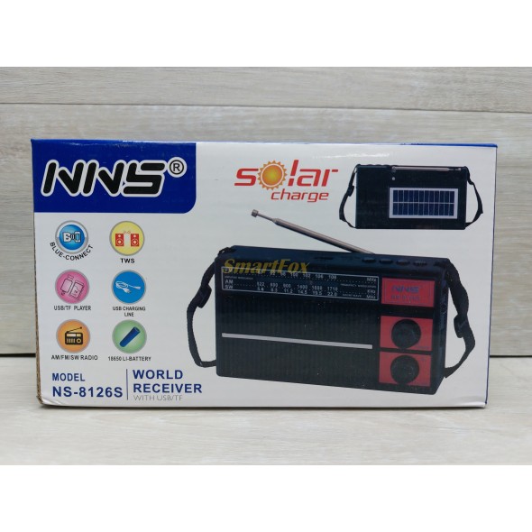 Радиоприемник с USB NNS NS 8126S солнечная батарея