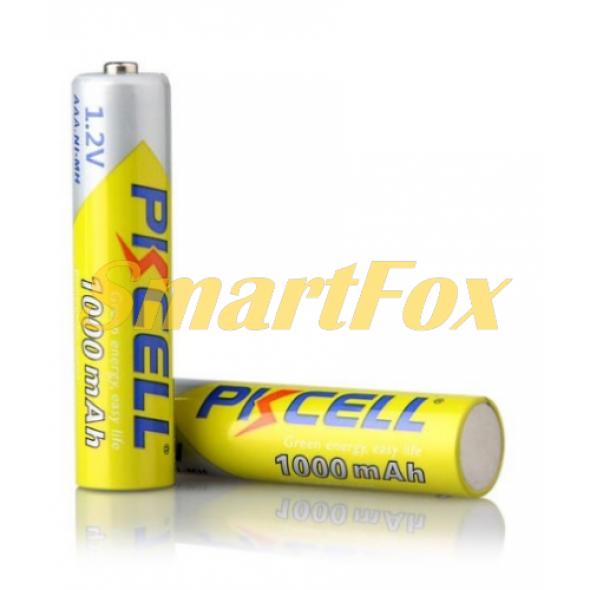 Аккумулятор PKCELL 1.2V  AAA 1000mAh NiMH Rechargeable Battery, 2 штуки в блистере цена за блистер,