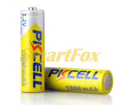 Аккумулятор PKCELL 1.2V AA 1300mAh NiMH Rechargeable Battery, 2 штуки в блистере цена за блистер