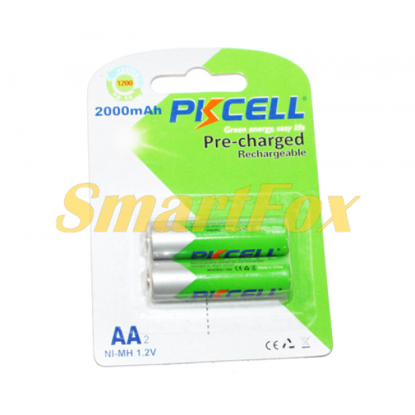 Аккумулятор PKCELL 1.2V  AA 2000mAh NiMH Already Charged, 2 штуки в блистере цена за блистер