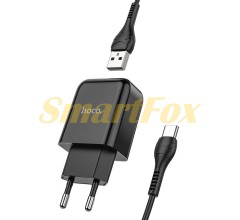 СЗУ USB HOCO N2 Vigour + кабель USB/TYPE-C