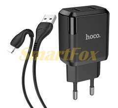 СЗУ 2USB HOCO N7 Speedy + USB/Lightning кабель