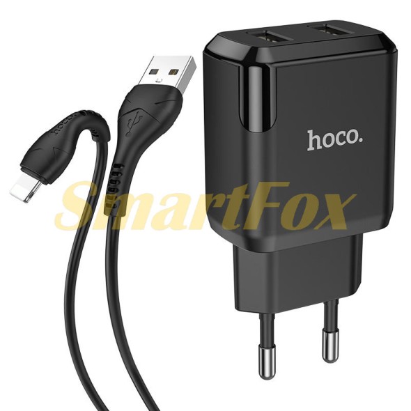 СЗУ 2USB HOCO N7 Speedy + кабель USB/Lightning